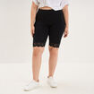 Short legging cycliste &agrave; dentelle noir femme grande taille