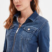 Veste en jean cintr&eacute;e zipp&eacute;e Mosquitos denim double stone femme