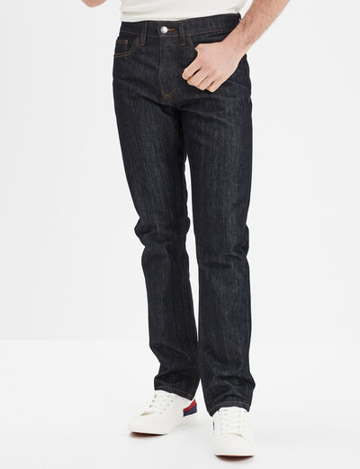 Jeans straight denim 5 poches denim brut homme