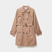Trench mi-long ceintur&eacute; marron femme