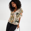 T-shirt manches courtes amples multicolore femme