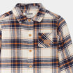 Chemise manches longues coton ecru b&eacute;b&eacute; gar&ccedil;on