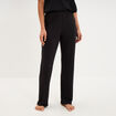 Pantalon fluide taille &eacute;lastiqu&eacute;e noir femme