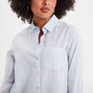 Chemise manches ajustables 1 poche coton bleu ciel femme