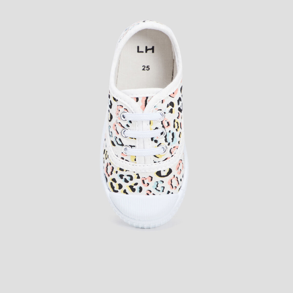 Tennis en toile à lacets multicolore fille