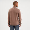 Pull col montant manches longues gris homme