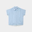 Chemise manches courtes coton bleu clair femme