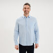 Chemise manches longues coton bleu ciel homme