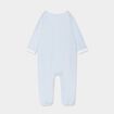 Dors-bien manches longues boutonné coton bleu bébé garçon