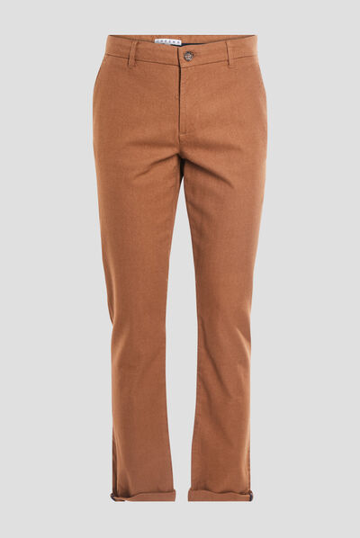 Pantalon droit Creeks camel homme