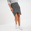 Jupe tulipe courte taille &eacute;lastiqu&eacute;e noir femme