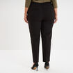 Pantalon city paperbag taille &eacute;lastiqu&eacute;e noir femme grande taille