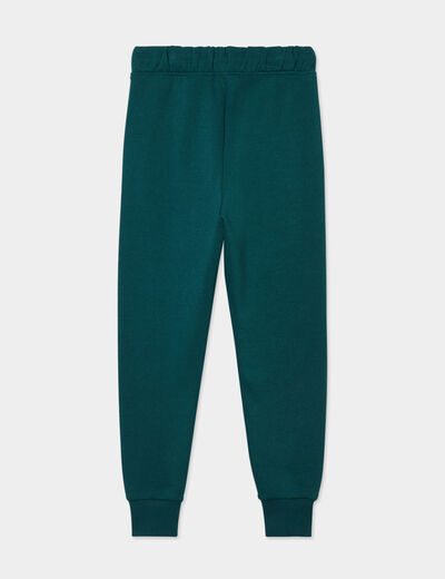 Pantalon de jogging taille élastiquée vert foncé garçon