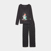 Ensemble pyjama No&euml;l 2 pi&egrave;ces gris fonc&eacute; femme