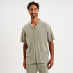 Chemise gaze de coton manches courtes vert clair homme