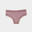 Lot 3 shortys c&ocirc;tel&eacute;s &agrave; dentelle mauve femme