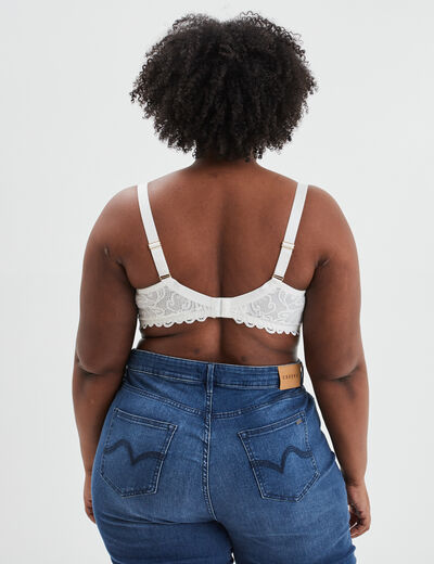 Soutien-gorge emboîtant dentelle blanc femme grande taille