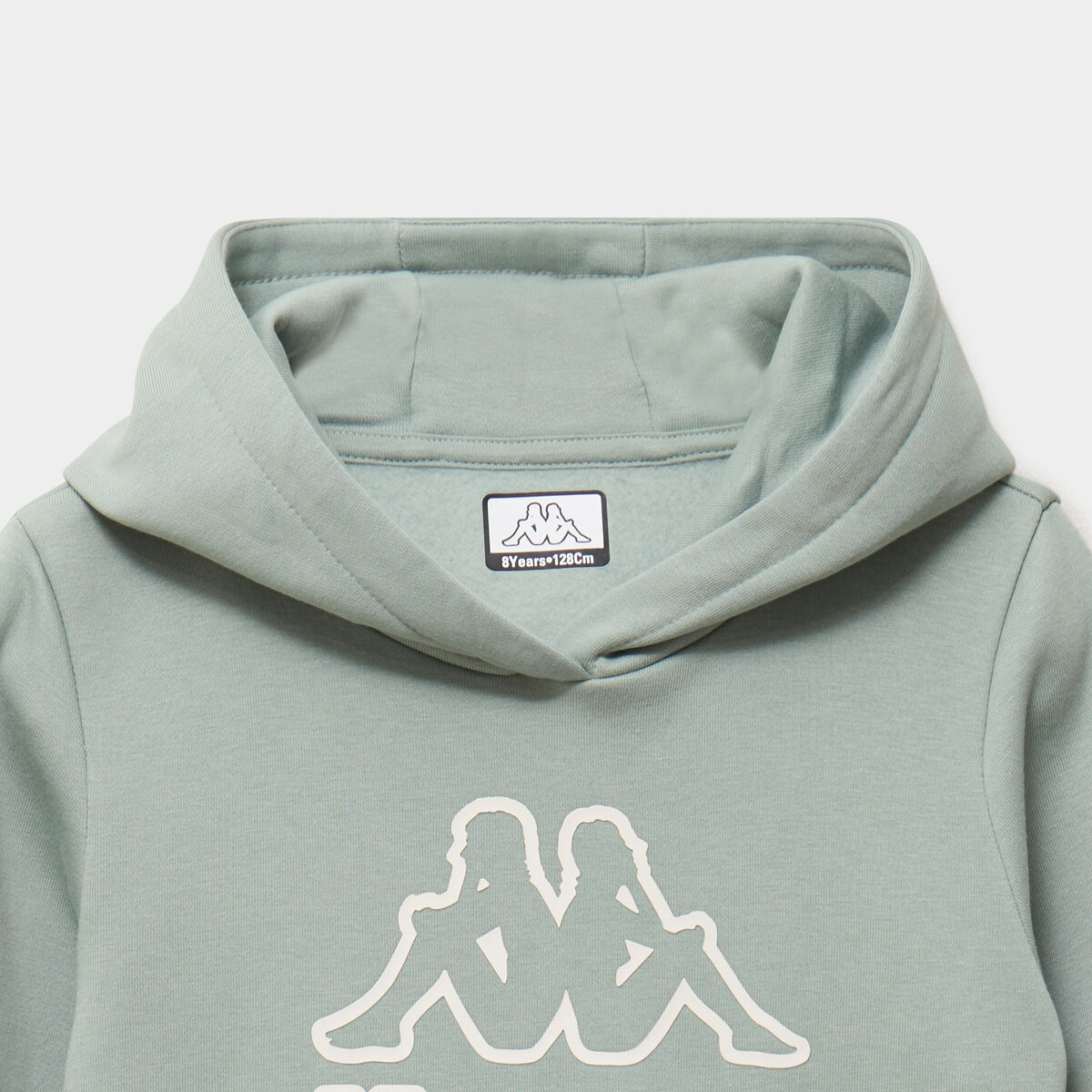 Sweat hoodie 1 poche Kappa vert clair gar&ccedil;on