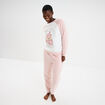Ensemble pyjama effet polaire 2 pi&egrave;ces rose femme