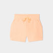 Short droit taille élastiquée orange fluo fille