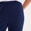 Bas de pyjama large c&ocirc;tel&eacute; long bleu marine femme