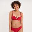 Haut de maillot de bain push up armatur&eacute; rouge fonc&eacute; femme