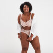 Soutien-gorge emboîtant en dentelle rose pastel femme grande taille