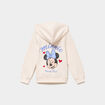 Sweat zipp&eacute; molletonn&eacute; &agrave; capuche Minnie beige fille