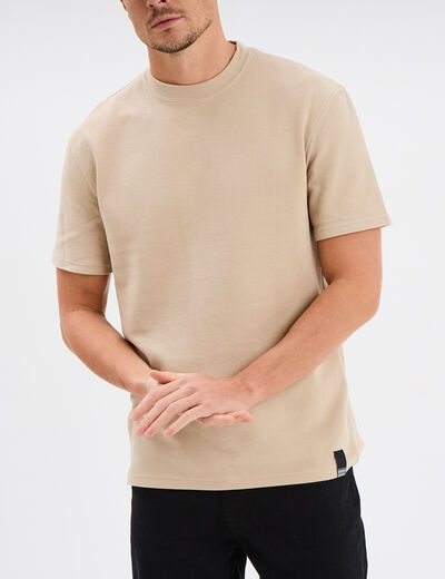T-shirt oversize manches courtes Liberto beige homme