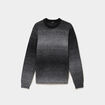 Pull droit col rond manches longues gris fonc&eacute; homme