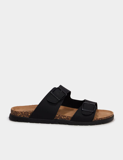 Sandales &agrave; boucles noir homme