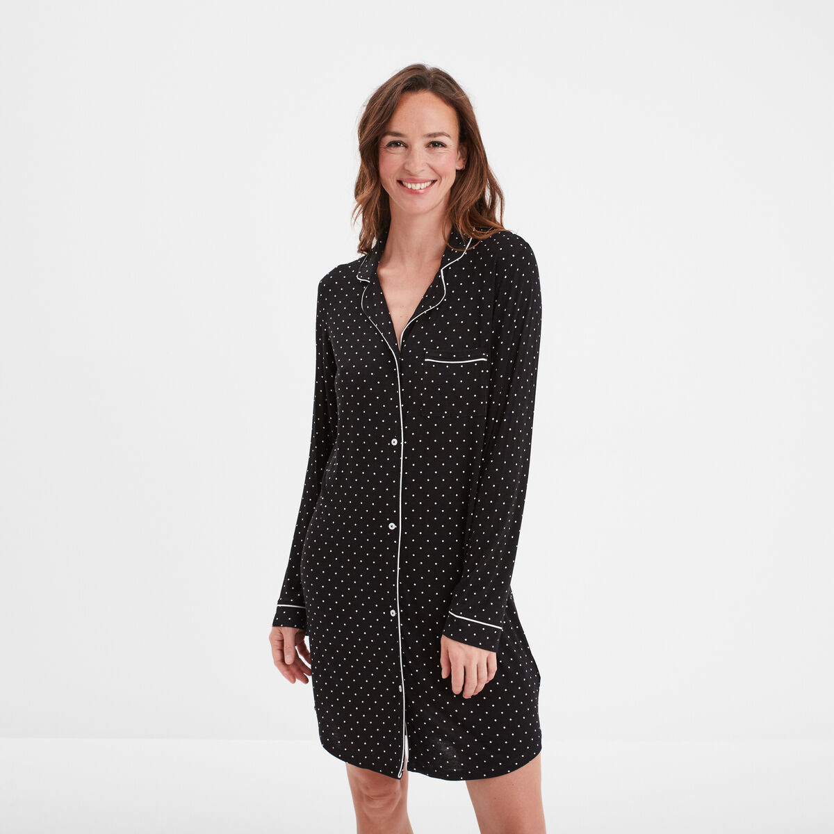 Chemise de nuit liquette noir femme