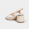 Sandales c&eacute;r&eacute;monie &agrave; talons 5 cm blanc femme