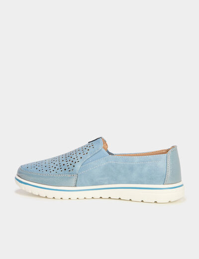 Mocassins pied large Confortissimo bleu marine femme