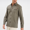 Chemise manches longues Trappeur gris homme