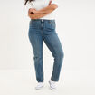 Jeans slim taille haute 5 poches denim dirty femme grande taille