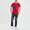T-shirt manches courtes coton Liberto rouge foncé homme