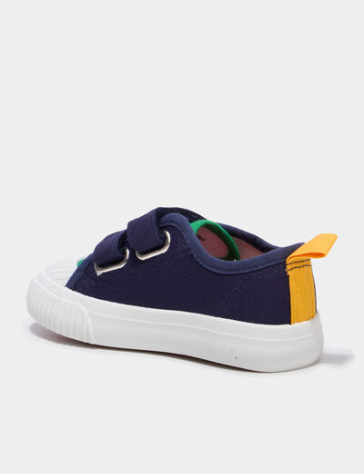 Tennis basses &agrave; scratchs bout renforc&eacute; multicolore gar&ccedil;on
