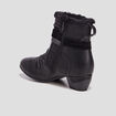 Bottines plissées noir femme