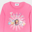 T-shirt Gabby et la Maison magique coton rose corail fille