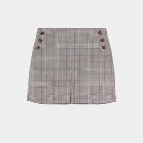 jupe droite plis a ponts beige femme Jupe droite plis à ponts beige femme
