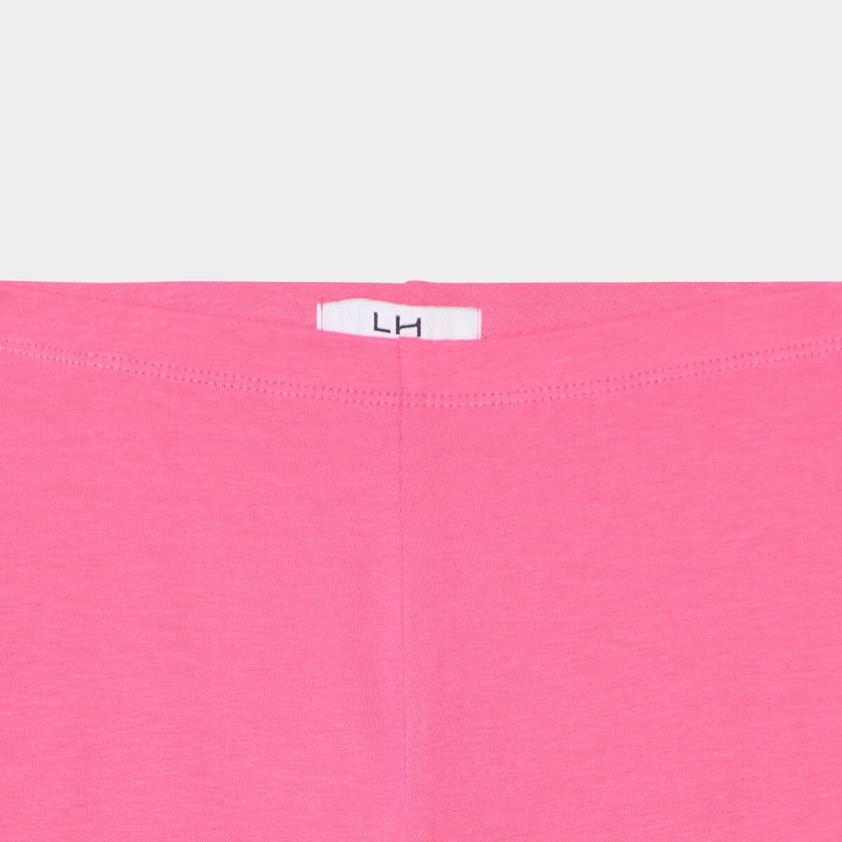 Legging cycliste coton taille élastiquée rose fushia fille