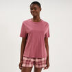 Ensemble pyjama short et t-shirt coton rose femme