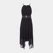 Robe longue patineuse noir femme