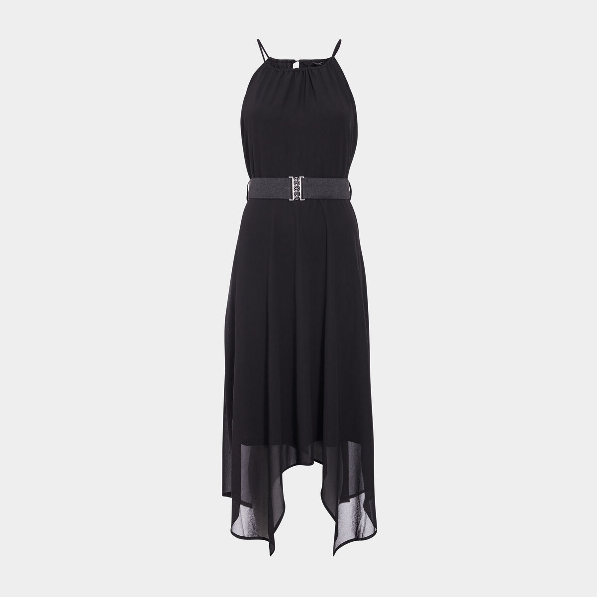 Robe longue patineuse noir femme