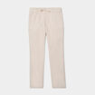Pantalon chino mélange lin coton gris clair homme