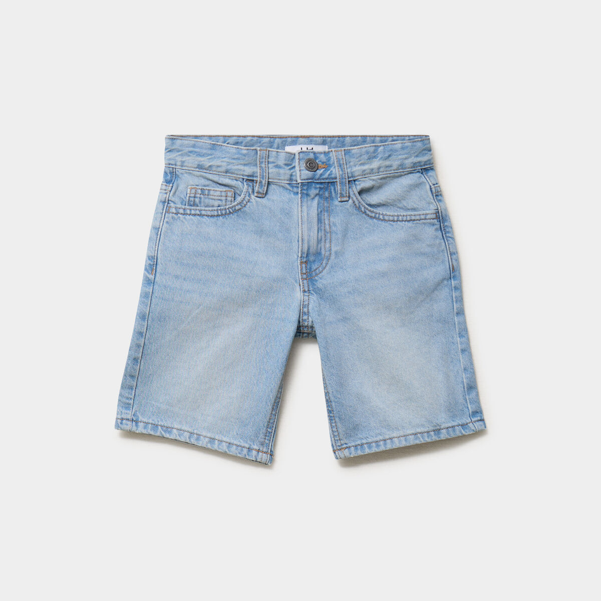 Bermuda en jean regular coton denim triple stone gar&ccedil;on