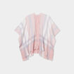 Poncho avec franges rose femme