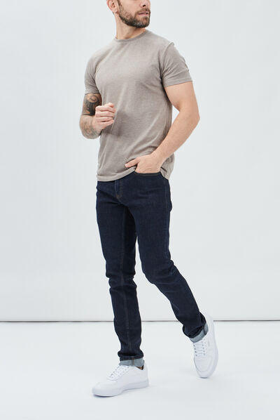 Jeans slim taille standard denim brut homme
