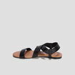 Sandales plates noir femme